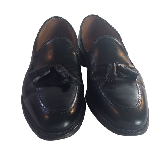Allen Edmonds 11.5 B Handcrafted Calfskin Leather Grayson Black Tassel Loafers - Picture 4 of 12